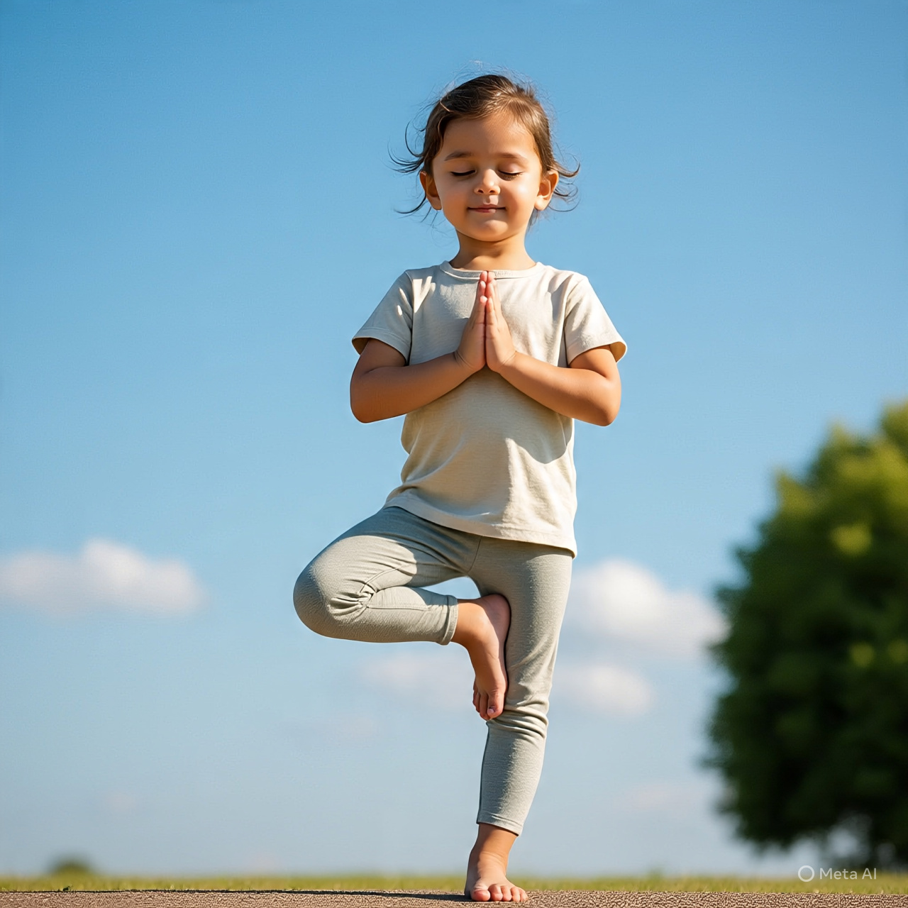 Children performing yoga poses to improve focus, flexibility, and mental well-being